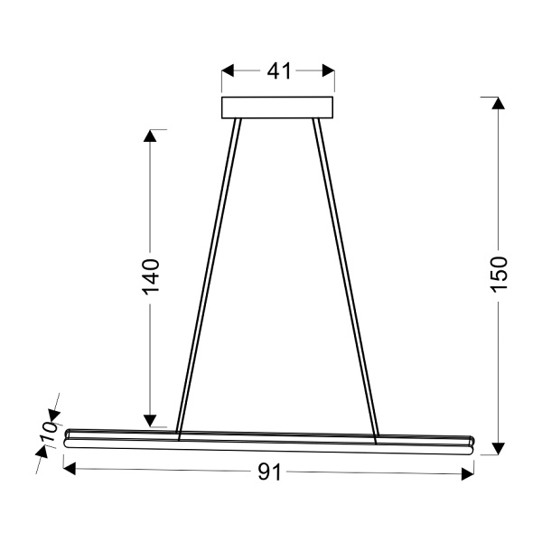 Coconut Lampa Wisząca 91X8 28W Led Brązowy 4000K Apeti Candellux