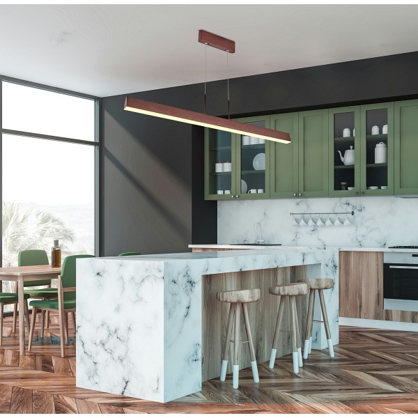 Coconut Lampa Wisząca 100X8 28W Led Brązowy 4000K Apeti Candellux