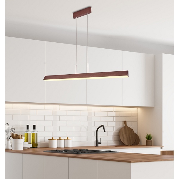 Coconut Lampa Wisząca 100X8 28W Led Brązowy 4000K Apeti Candellux