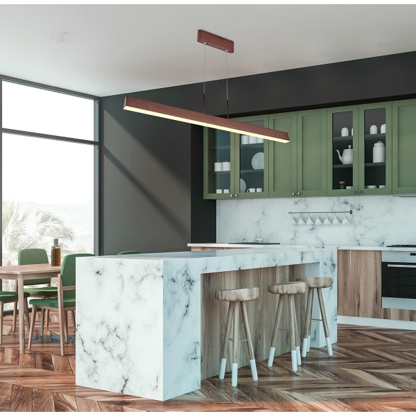 Coconut Lampa Wisząca 100X8 28W Led Brązowy 4000K Apeti Candellux