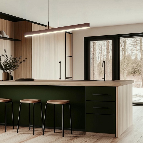 Coconut Lampa Wisząca 100X8 28W Led Brązowy 4000K Apeti Candellux