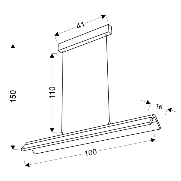 Curacoa Lampa Wisząca 100X16 33W Led Brązowy 4000K Apeti Candellux