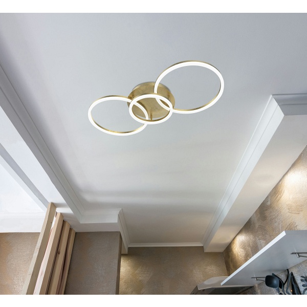 Rodos Lampa Sufitowa Plafon 68X30 35W Led Złoty 4000K Apeti Candellux