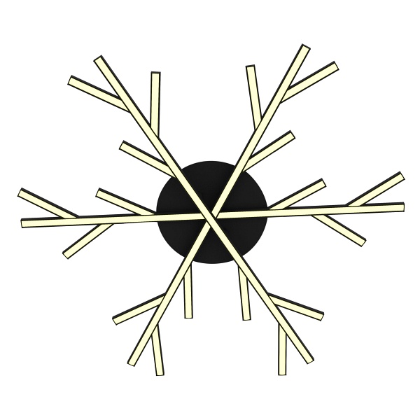 Samos Lampa Sufitowa Plafon 70 40W Led Czarny 4000K Apeti Candellux