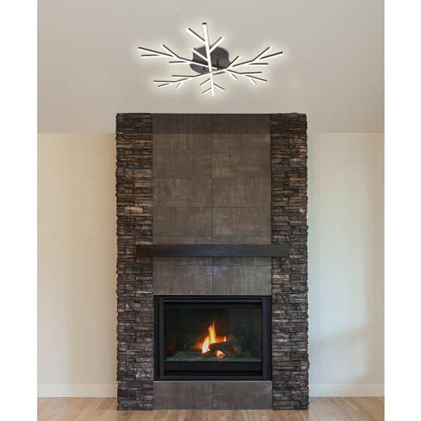 Samos Lampa Sufitowa Plafon 70 40W Led Czarny 4000K Apeti Candellux