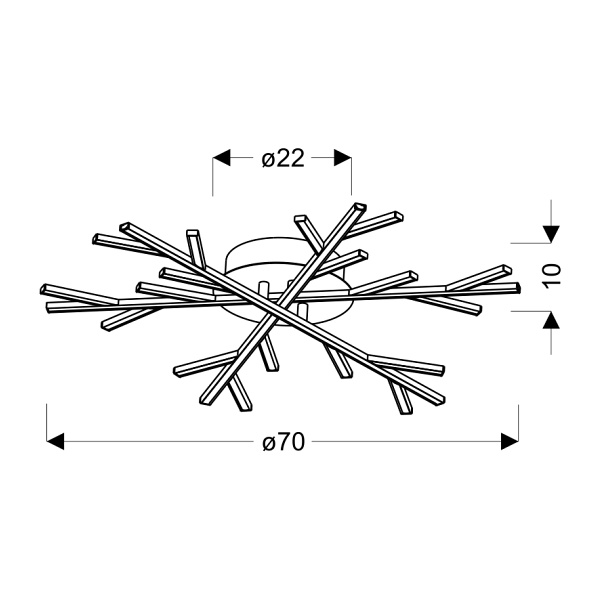 Samos Lampa Sufitowa Plafon 70 40W Led Czarny 4000K Apeti Candellux
