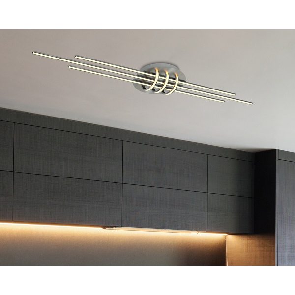 Naksos Lampa Wisząca Plafon 110X22 40W Led Satyna Nikiel 4000K Apeti Candellux