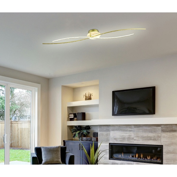 Zakintos Lampa Sufitowa Plafon 110X18 25W Led Złoty 4000K Apeti Candellux