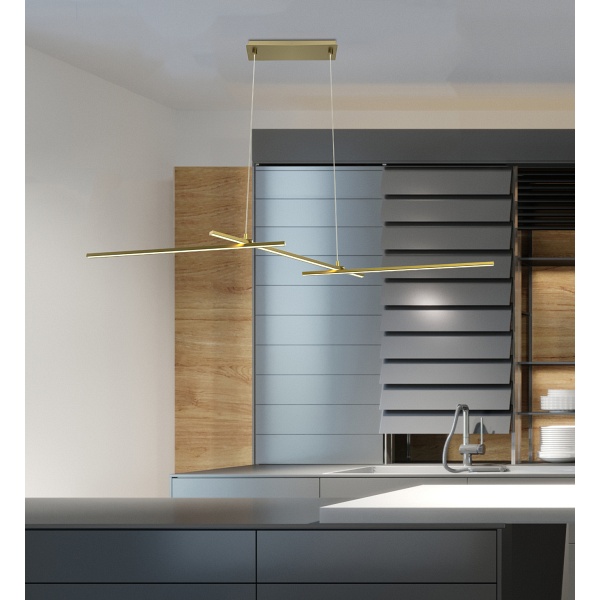 Thasos Lampa Wisząca 103X23 23W Led Złoty 4000K Apeti Candellux