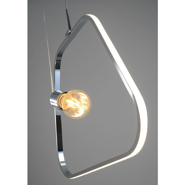 Ikaria Lampa Wisząca 42 1X60W E27 Led+12W Led Chromowy 4000K Apeti Candellux