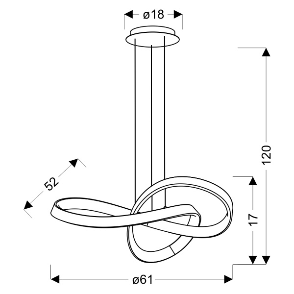 Paros Zwis 61 34W Led Złoty 4000K Candellux