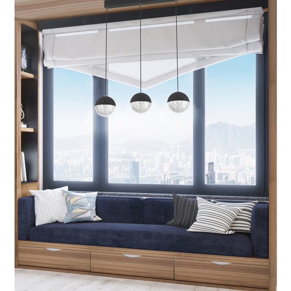 Furni Lampa Wisząca 70X15 3X5W Led Czarny 4000K Apeti Candellux