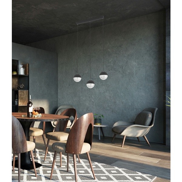 Furni Lampa Wisząca 70X15 3X5W Led Czarny 4000K Apeti Candellux