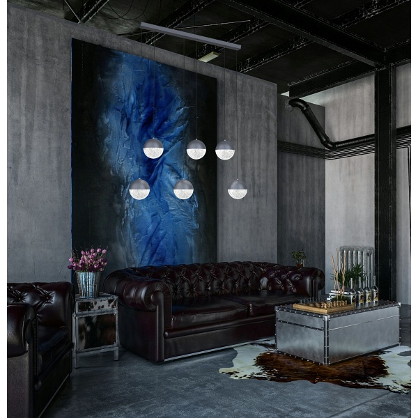 Furni Lampa Wisząca 6X5W Led Szary 4000K Apeti Candellux