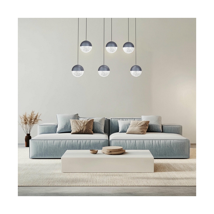 Lampa wisząca Furni szara 6x5w - Candellux