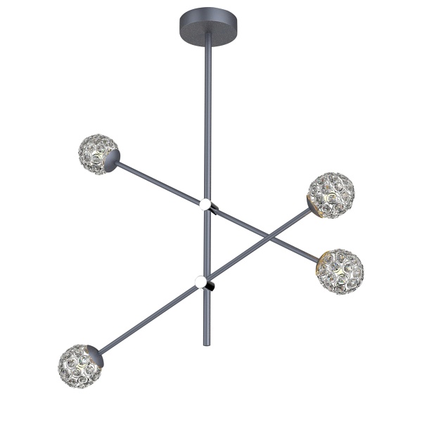 Paksos Lampa Wisząca 4Xmax 5W G9 Led Szary Apeti Candellux