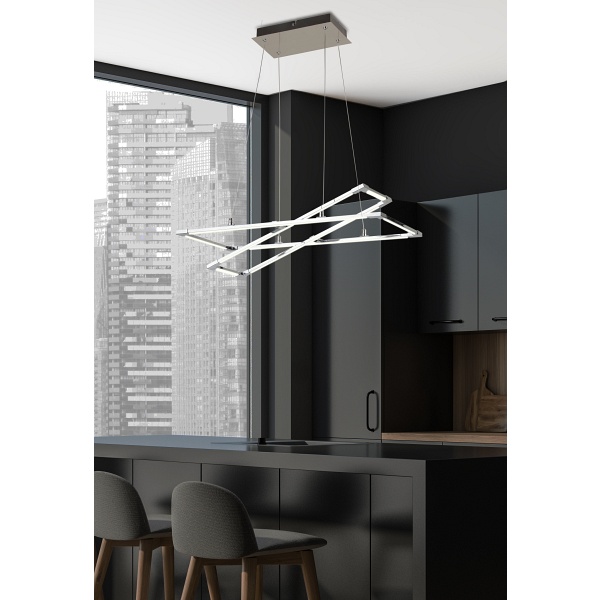 Kseros Lampa Wisząca 60X30 35W Led Srebrno Szary 4000K Apeti Candellux