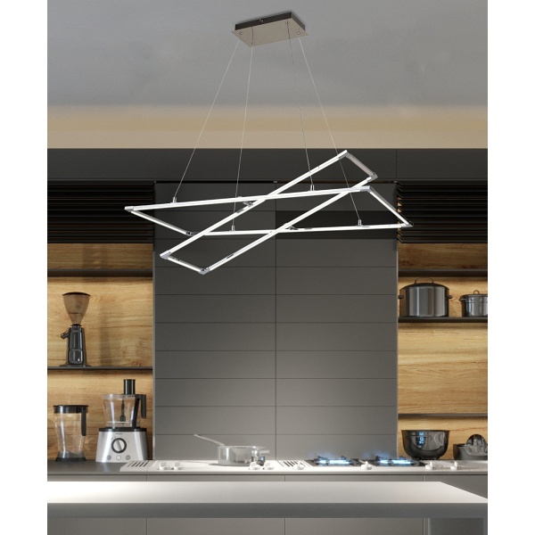 Kseros Lampa Wisząca 90X44 45W Led Chromowy 4000K Apeti Candellux