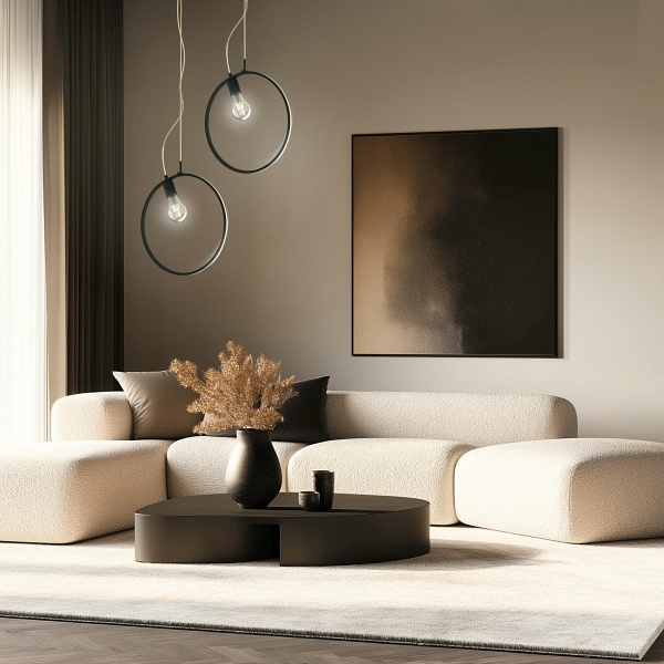 Skiros Lampa Wisząca 35 1X60W E27 Led+12W Led Czarny 4000K Apeti Candellux