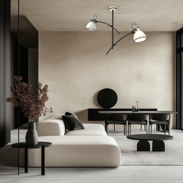 Zumba Lampa Wisząca 2X60W E27 Biały+Czarny Candellux