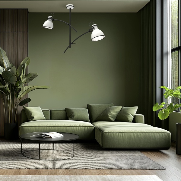 Zumba Lampa Wisząca 2X60W E27 Biały+Czarny Candellux