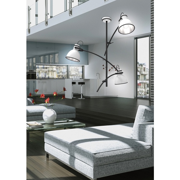 Zumba Lampa Wisząca 3X60W E27 Biały+Czarny Candellux
