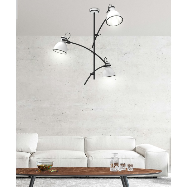 Zumba Lampa Wisząca 3X60W E27 Biały+Czarny Candellux