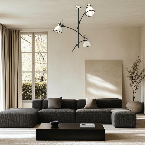 Zumba Lampa Wisząca 3X60W E27 Biały+Czarny Candellux