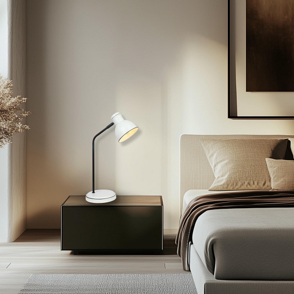 Zumba Lampka Gabinetowa Sztyca Prosta 1X40W E14 Biały+Czarny Candellux