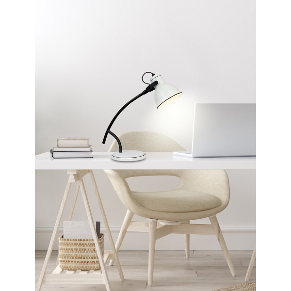 Zumba Lampka Gabinetowa Sztyca Skos 1X40W E14 Biały+Czarny Candellux