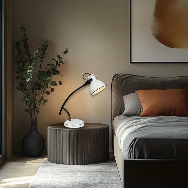 Zumba Lampka Gabinetowa Sztyca Skos 1X40W E14 Biały+Czarny Candellux