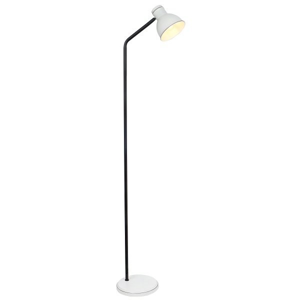 Zumba Lampa Podłogowa Sztyca Prosta 1X40W E27 Biały+Czarny Candellux