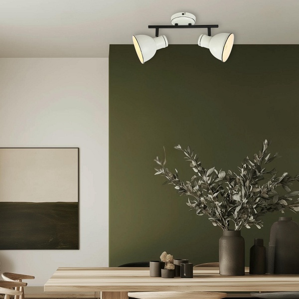 Zumba Lampa Sufitowa Listwa 2X40W E14 Białāy+Czarny Candellux