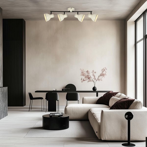 Zumba Lampa Sufitowa Listwa 4X40W E14 Biały+Czarny Candellux