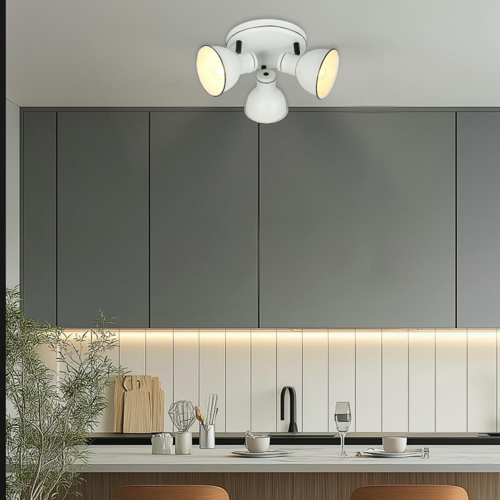 Zumba Lampa Sufitowa Plafon 3X40W E14 Biały+Czarny Candellux