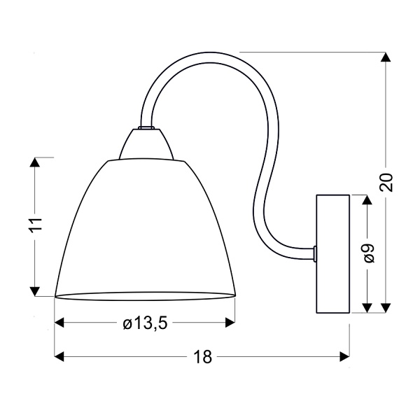 Elf Kinkiet 1X40W E14 Chrom Candellux