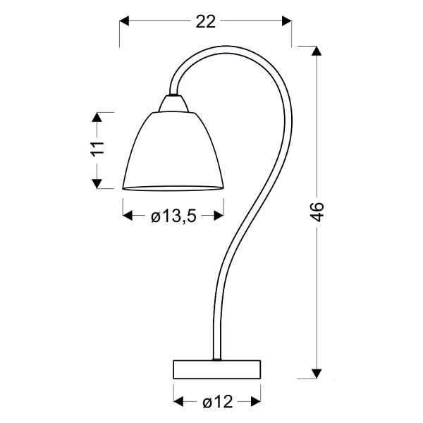 Elf Lampka Gabinetowa 1X40W E14 Chrom Candellux