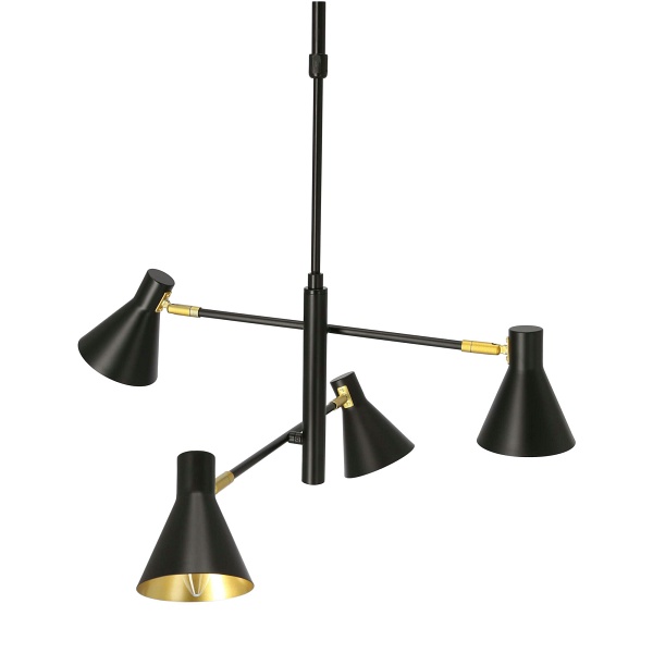 Less Lampa Wisząca 4X40W E14 Czarny Matowy Candellux