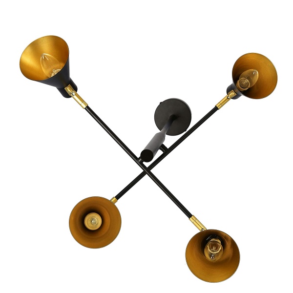 Less Lampa Wisząca 4X40W E14 Czarny Matowy Candellux