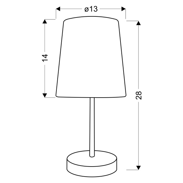 Lampka Lori 1X40W E14 Biała Candellux