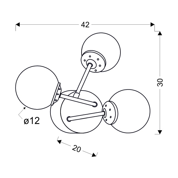 Best 2 Kinkiet 3X40W E14 Chrom Candellux