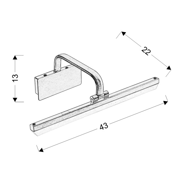 Lampa Hang Kinkiet 8W Led Patynowy 4000K Candellux