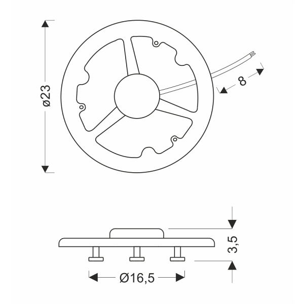 Panel Merc03 24W Led 23Cm 4000K Na Montaż Candellux