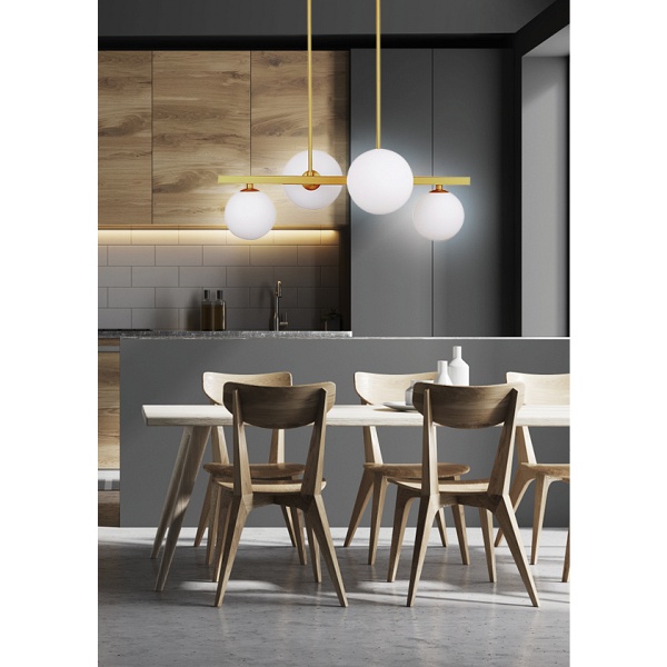 Kama Lampa Wisząca 4X28W G9 Mosiądz Candellux