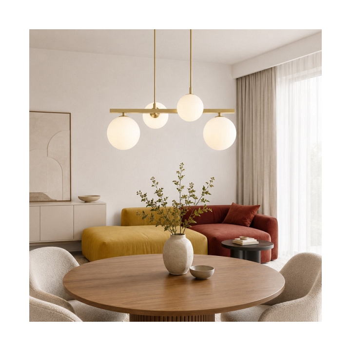 Lampa wisząca Kama mosiądz 4x28w - Candellux