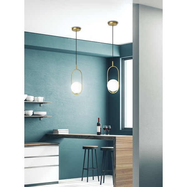 Cordel Lampa Wisząca 1X28W G9 Mosiądz Candellux