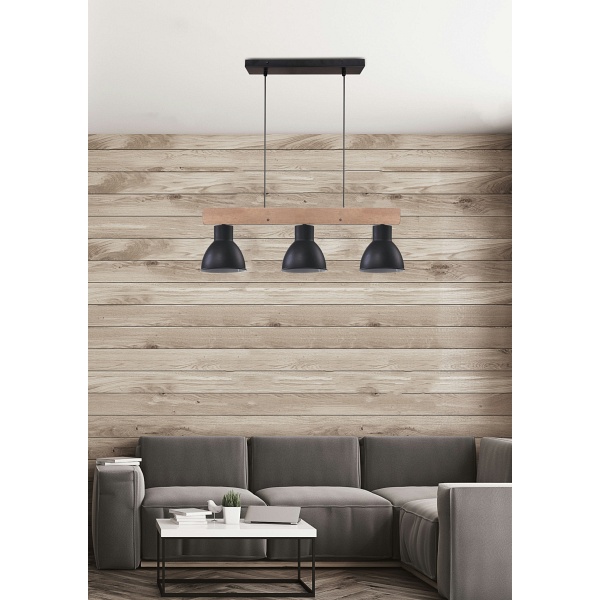 Vario Lampa Wisząca 3X60W E27 Czarny Candellux