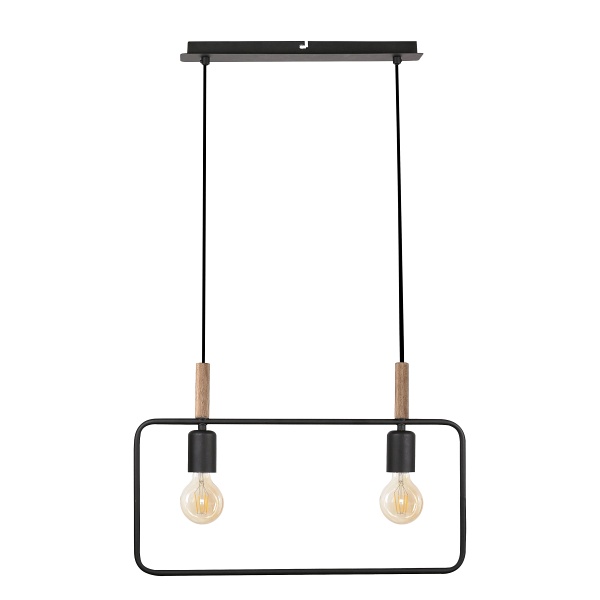 Frame Lampa Wisząca 2X60W E27 Czarny Candellux