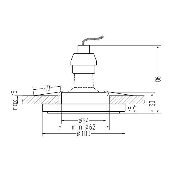 Oprawa Stropowe Sk-94 Gu-10 35W Chrom Bezbarwne Candellux