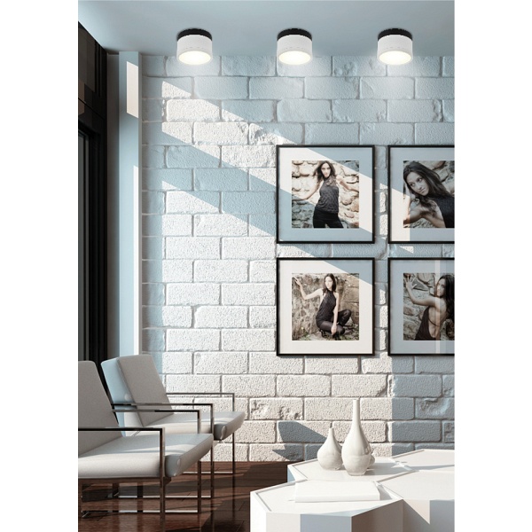 Lampa Sufitowa Tuba 9W Led 4000K Biały+Czarny Śr. 8,8 Cm Candellux